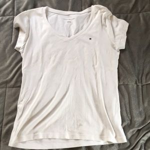 White V-Neck